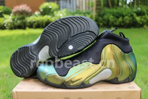 Authentic Nike Air Flightposite Retro Metallic Gold