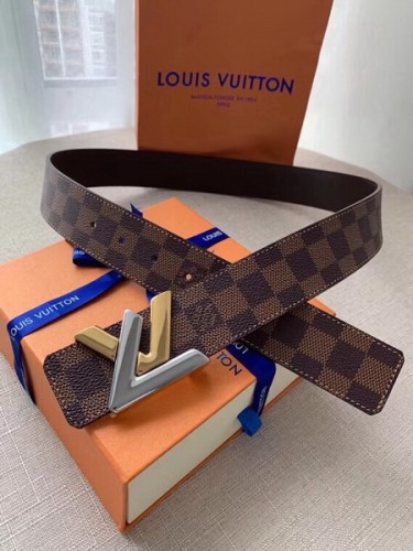 Super Perfect Quality LV Belts(100% Genuine Leather Steel Buckle)-1951
