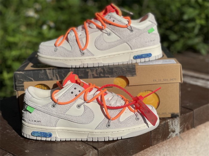 Authentic OFF-WHITE x Nike Dunk Low “The 50”  DM0950 116