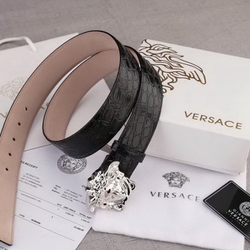 Super Perfect Quality Versace Belts(100% Genuine Leather,Steel Buckle)-673