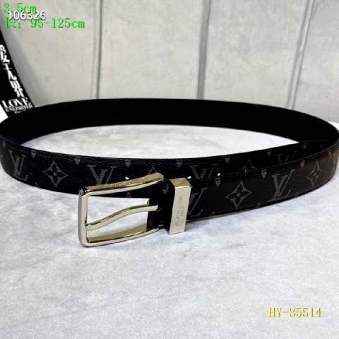 Super Perfect Quality LV Belts(100% Genuine Leather Steel Buckle)-2385