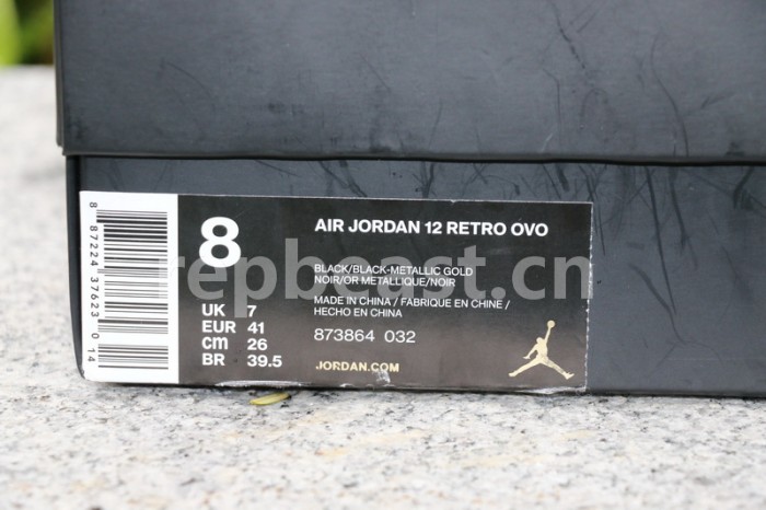 Authentic Air Jordan 12 OVO Black