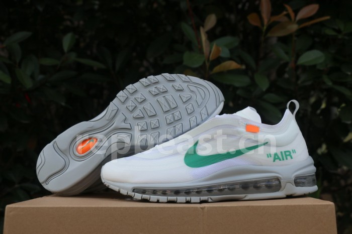 Authentic OFF White x Nike Air Max 97 White Green