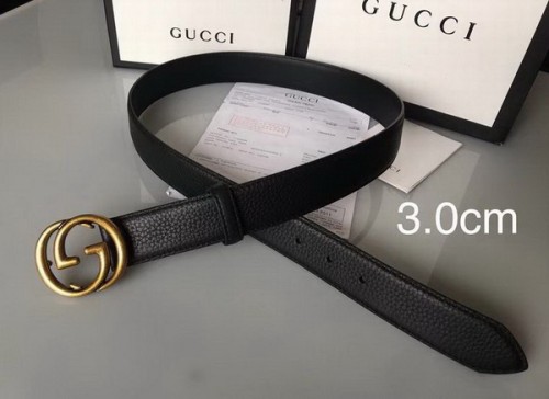 Super Perfect Quality G Belts(100% Genuine Leather,steel Buckle)-3355