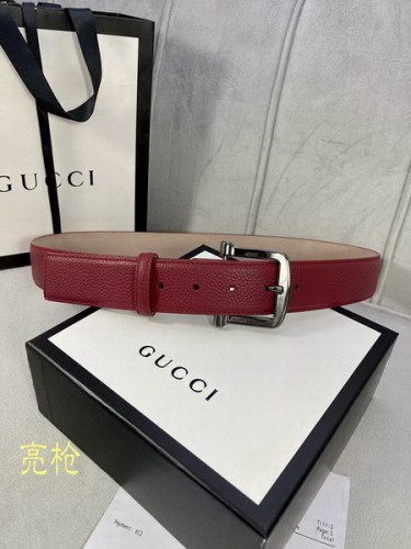 Super Perfect Quality G Belts(100% Genuine Leather,steel Buckle)-3756