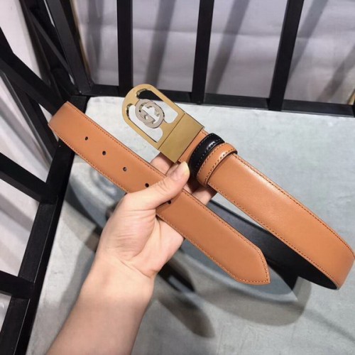 Super Perfect Quality G Belts(100% Genuine Leather,steel Buckle)-3499