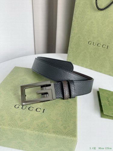 Super Perfect Quality G Belts(100% Genuine Leather,steel Buckle)-3463