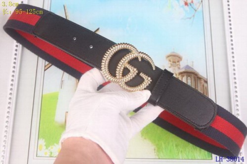 Super Perfect Quality G Belts(100% Genuine Leather,steel Buckle)-3907