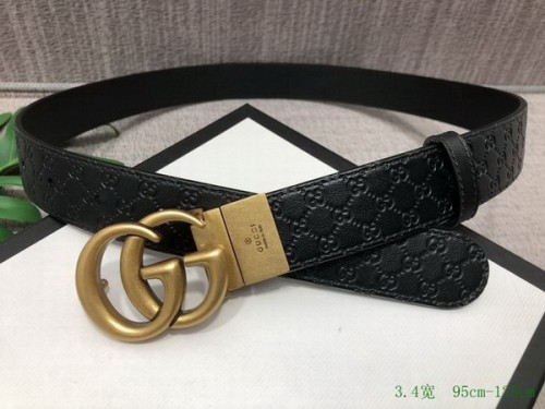 Super Perfect Quality G Belts(100% Genuine Leather,steel Buckle)-3477
