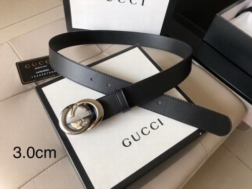 Super Perfect Quality G Belts(100% Genuine Leather,steel Buckle)-3332