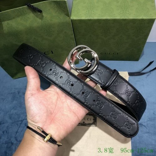 Super Perfect Quality G Belts(100% Genuine Leather,steel Buckle)-3652