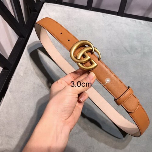 Super Perfect Quality G Belts(100% Genuine Leather,steel Buckle)-3340