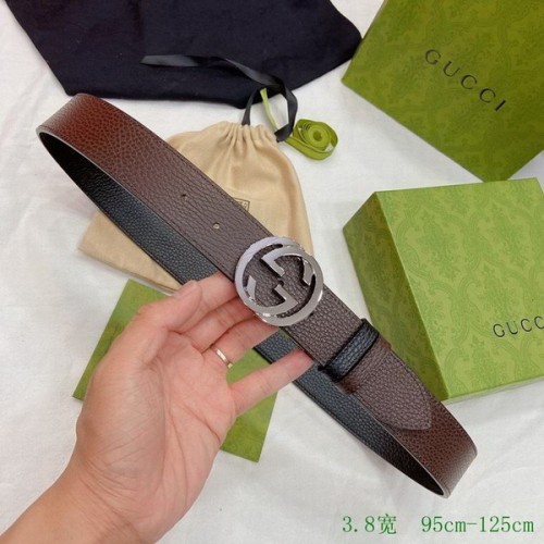 Super Perfect Quality G Belts(100% Genuine Leather,steel Buckle)-3657