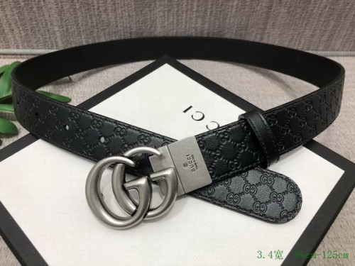 Super Perfect Quality G Belts(100% Genuine Leather,steel Buckle)-3478