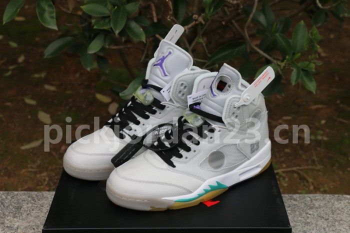 Authentic OFF-WHITE x Air Jordan 5 New