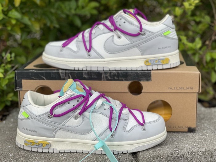 Authentic OFF-WHITE x Nike Dunk Low “The 50” DM1602 100