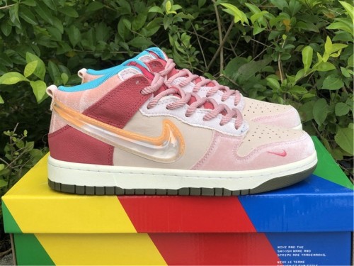 Authentic Social Status x Nike Dunk Low Pink