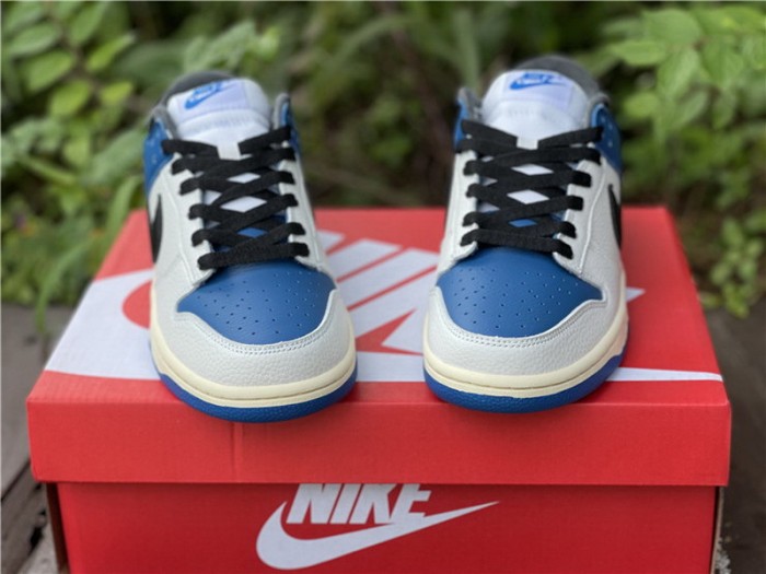 Authentic Nike Dunk Low White Blue