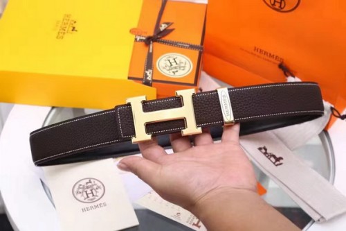 Super Perfect Quality Hermes Belts(100% Genuine Leather,Reversible Steel Buckle)-010