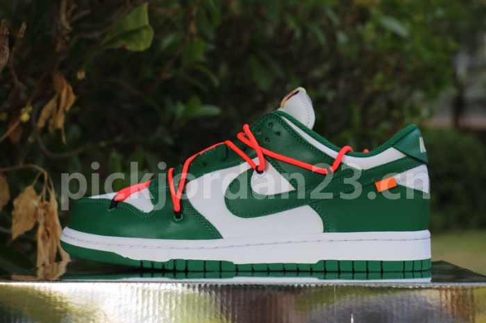Authentic OFF-WHITE x Nike Dunk Low Green