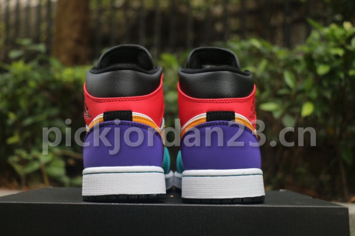 Authentic Air Jordan 1 Mid  Multicolor 