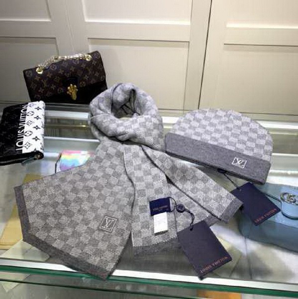 LV Wool Cap Scarf AAA-084