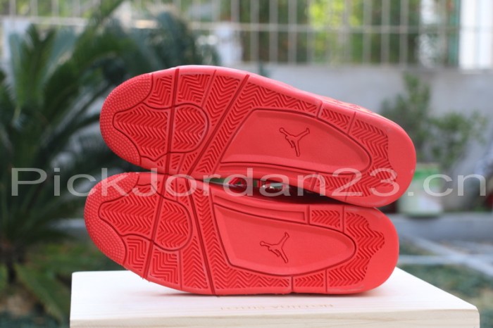 Authentic Air Jordan 4 “Red Louis Vuitton Don”