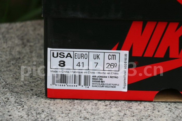 Authentic Air Jordan 1 “Court Purple”