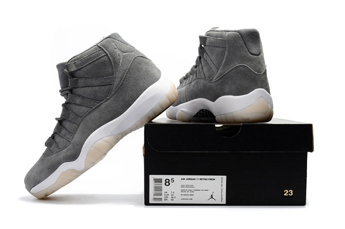 Perfect Air Jordan 11 Grey Suede