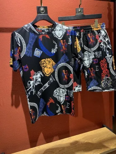 Versace short sleeve men suit-078(S-XXL)