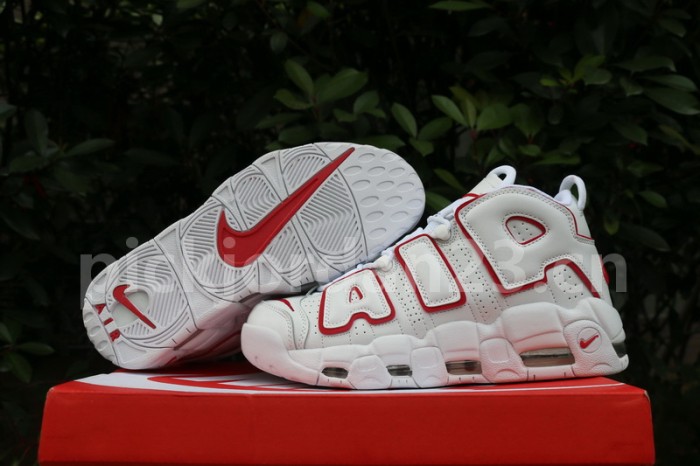 Authentic Nike Air More Uptempo “White/Varsity Red”