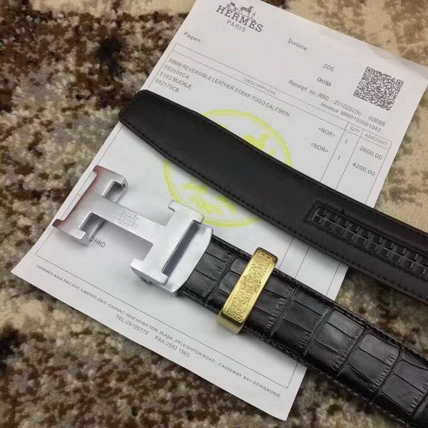 Super Perfect Quality Hermes Belts(100% Genuine Leather,Reversible Steel Buckle)-080