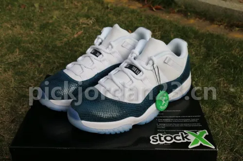 Authentic Air Jordan 11 Low “Navy Blue Snakeskin”