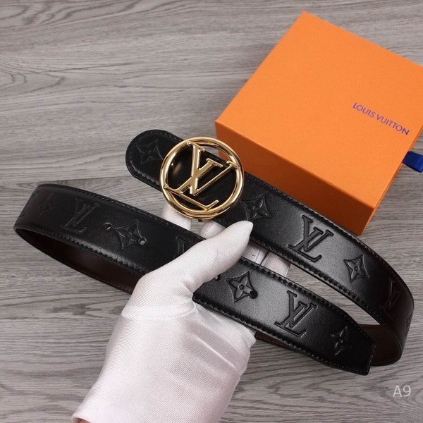 Super Perfect Quality LV Belts(100% Genuine Leather Steel Buckle)-2169