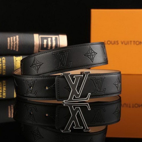 Super Perfect Quality LV Belts(100% Genuine Leather Steel Buckle)-2245