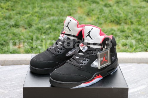 Authentic Supreme x Air Jordan 5 Black