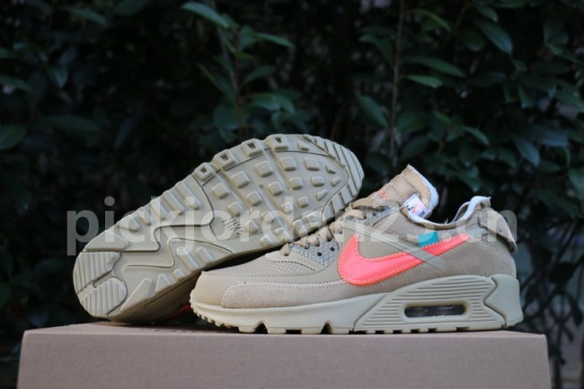 Authentic OFF-WHITE x Nike Air Max 90 “Desert Ore” GS