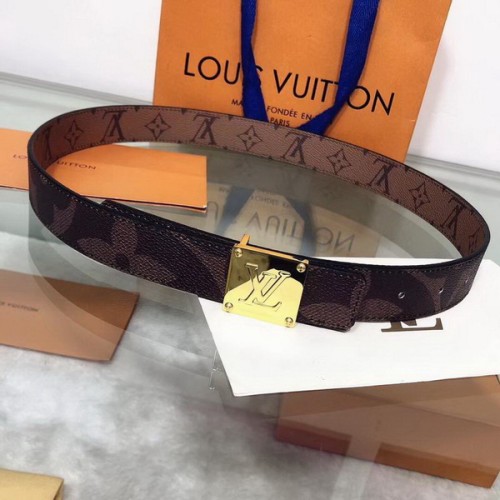 Super Perfect Quality LV women Belts(100% Genuine Leather,Steel Buckle)-096