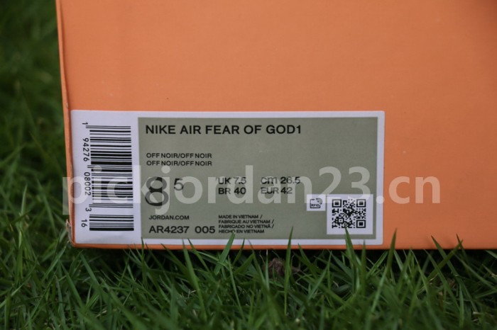 Authentic Nike Air Fear of God 1 “Triple Black”
