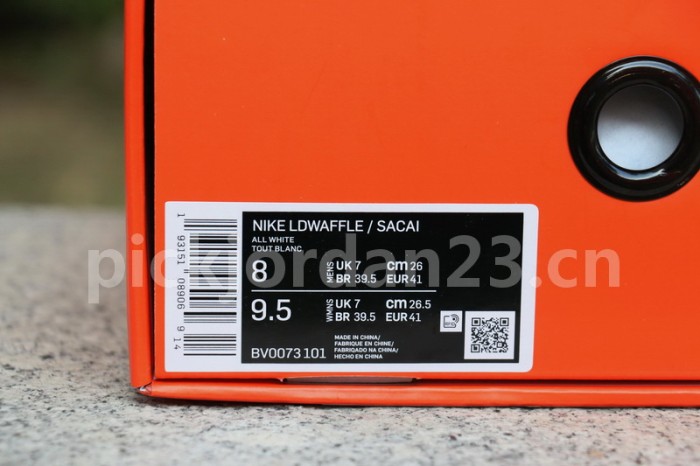 Authentic sacai x Nike LDV Waffle “White Nylon”