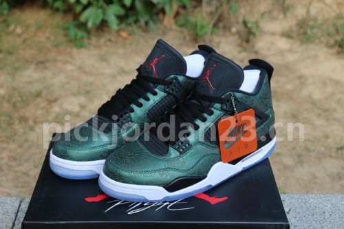 Authentic Air Jordan 4 Green Laser