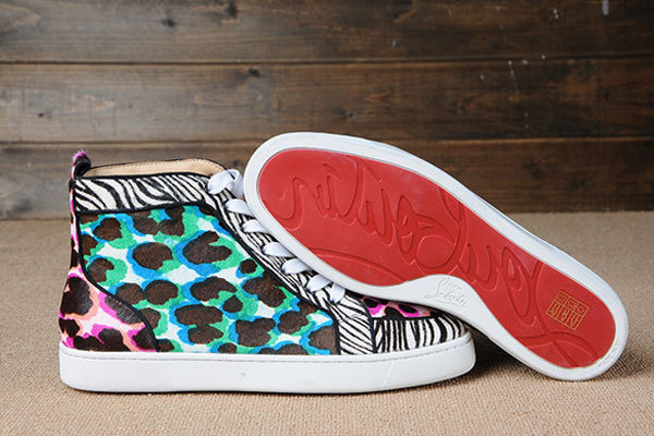 Super Max Perfect Christian Louboutin Rantus Colorful Suede Men Flat（with receipt)