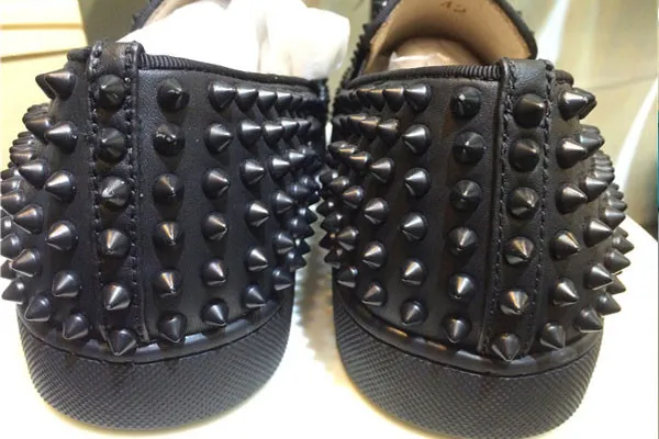 Super Max Perfect Christian Louboutin Roller-Boat Mens Flat Black（with receipt)