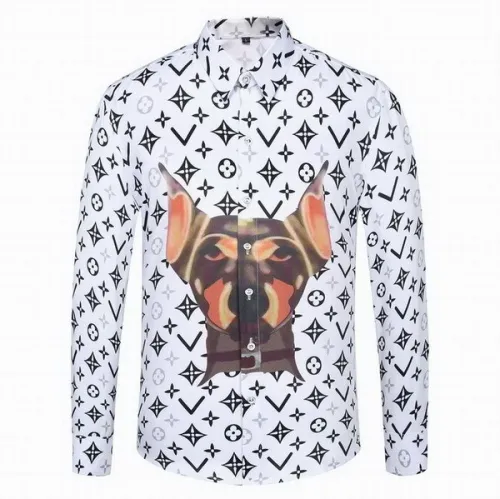 LV long sleeve shirt men-085(M-XXXL)