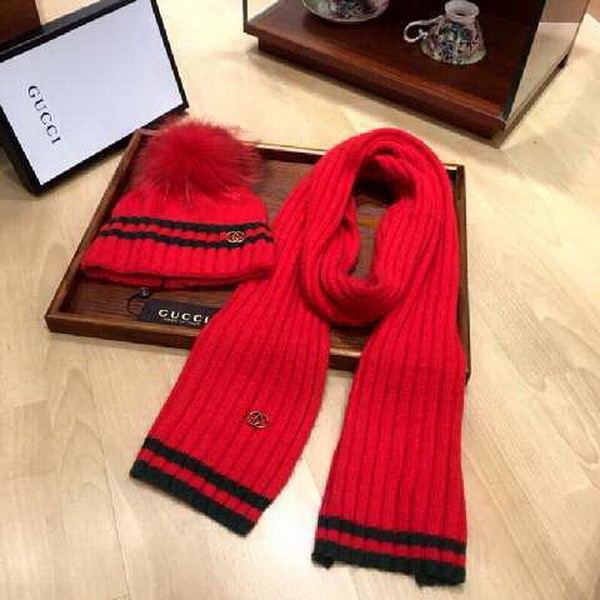 G Wool Cap Scarf AAA-129