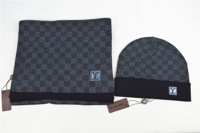 LV Wool Cap Scarf AAA-037