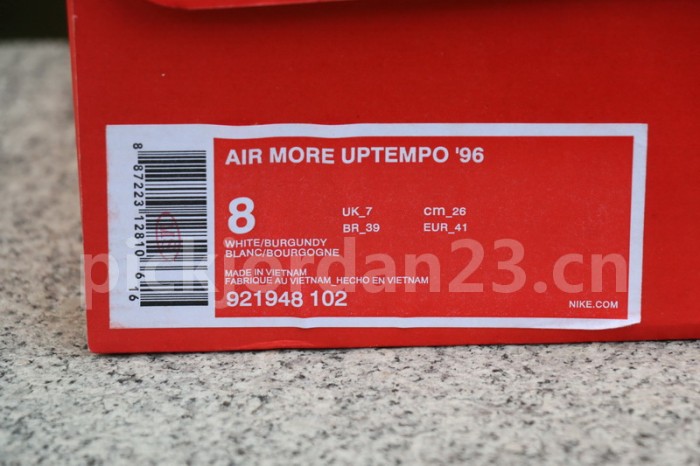 Authentic Nike Air More Uptempo “White/Varsity Red”