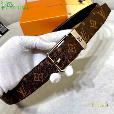 Super Perfect Quality LV Belts(100% Genuine Leather Steel Buckle)-2397