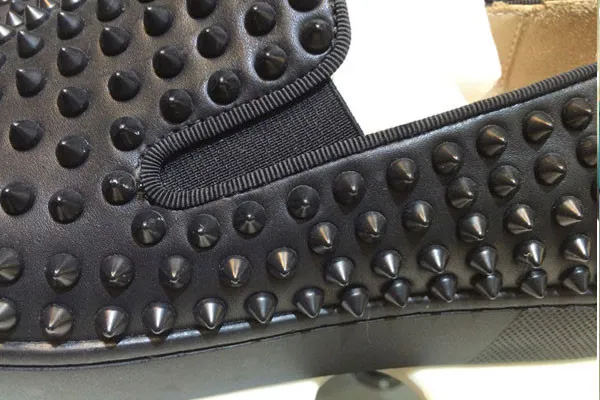 Super Max Perfect Christian Louboutin Roller-Boat Mens Flat Black（with receipt)