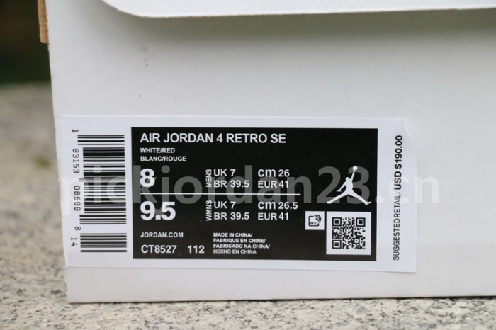 Authentic Air Jordan 4 “Red Metallic”